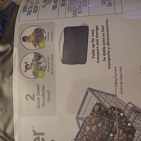 NEW IN PACKAGE Infantino High Chair/Shopping Cart Germ Cover with Zoo Animals - Picture 15 of 16